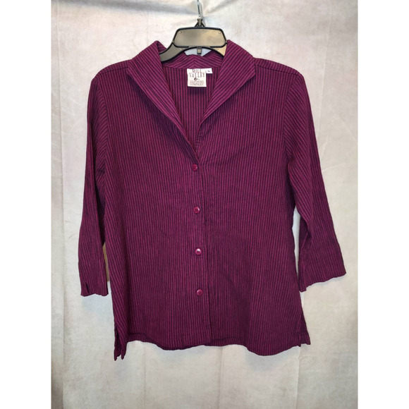 Mill Valley Crinkle blouse Burgundy. Size S - Picture 1 of 3